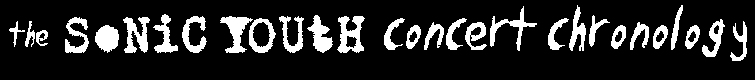 sonic youth concert chronology logo
